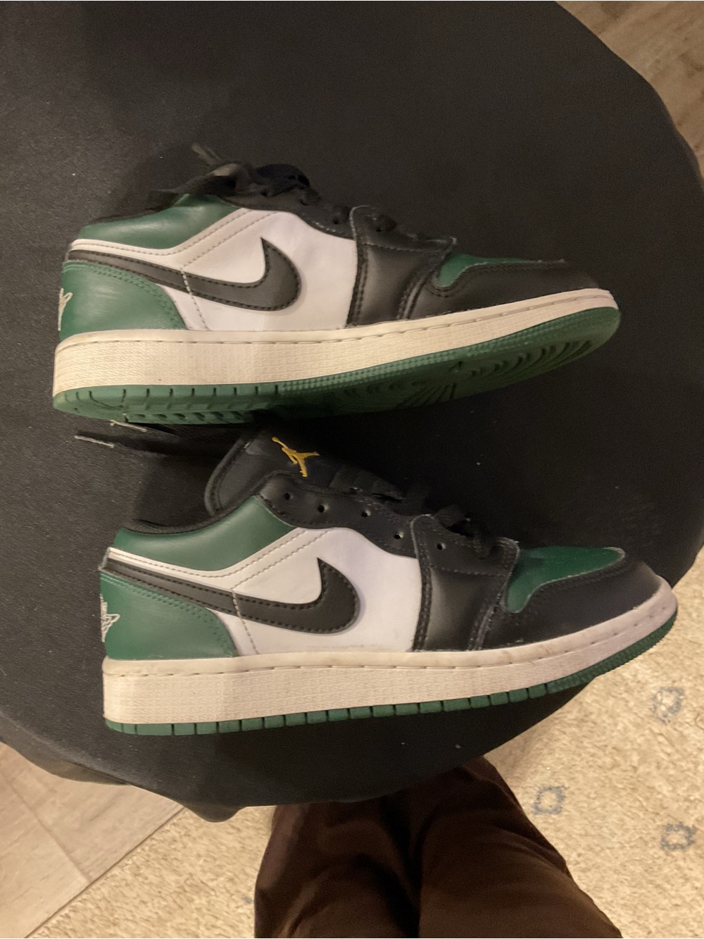 Air Jordan 1 Low - Black/White/Green Men's Sneaker